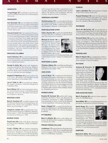 Alumni Notes, June 1996, Continued